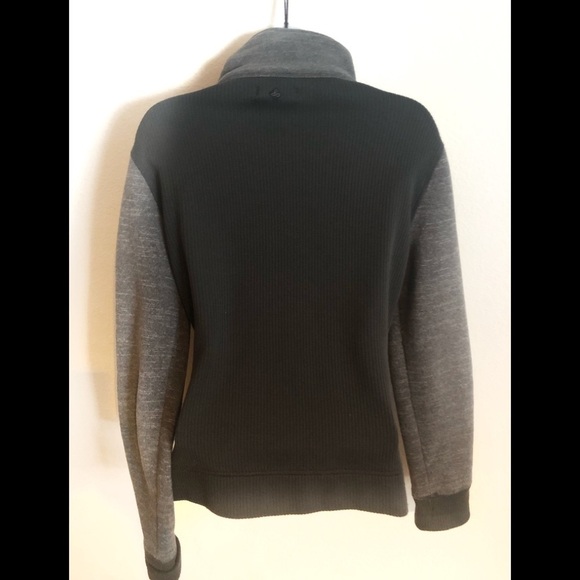 Prana Gray Front Zip Cozy Fleece Lined Jacket Sz. XL Fall Winter Athleisure - Picture 4 of 5